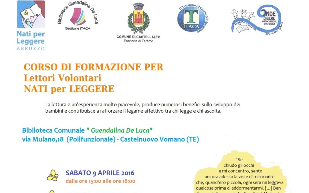 Corso per lettori volontari NATI per LEGGERE