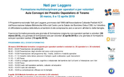 NATI PER LEGGERE Formazione multidisciplinare per operatori e per volontari